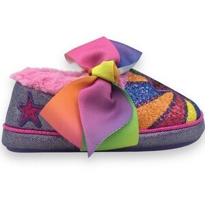 Babygirl sparkly rainbow slippers size 5c